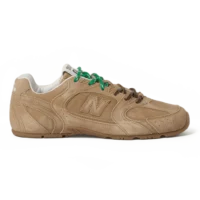 1-221 New Balance x Miu Miu 530 SL Suede Sneakers Ecru